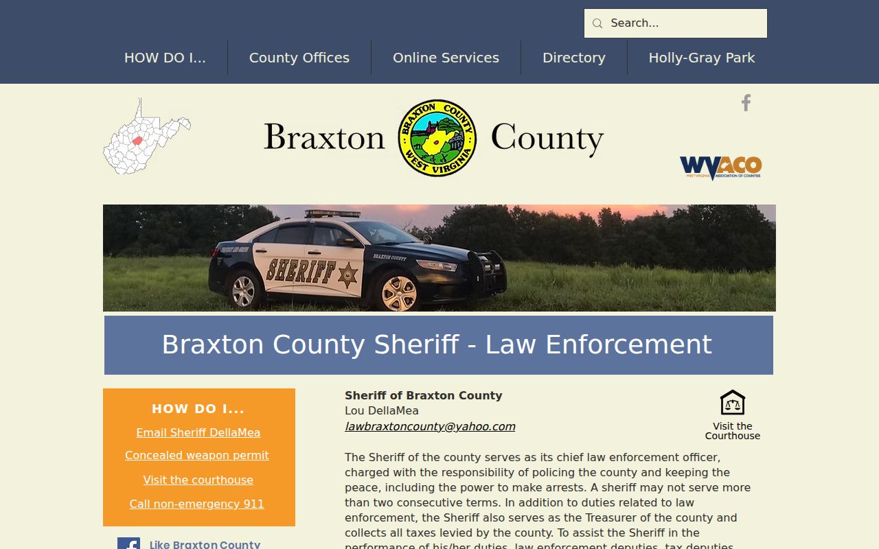 Braxton County Sheriff arrest records counter information
