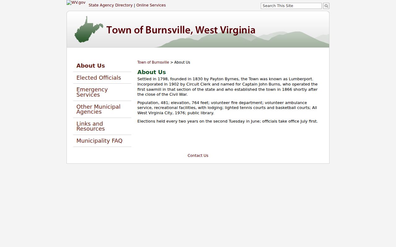 Burnsville criminal records and official town history