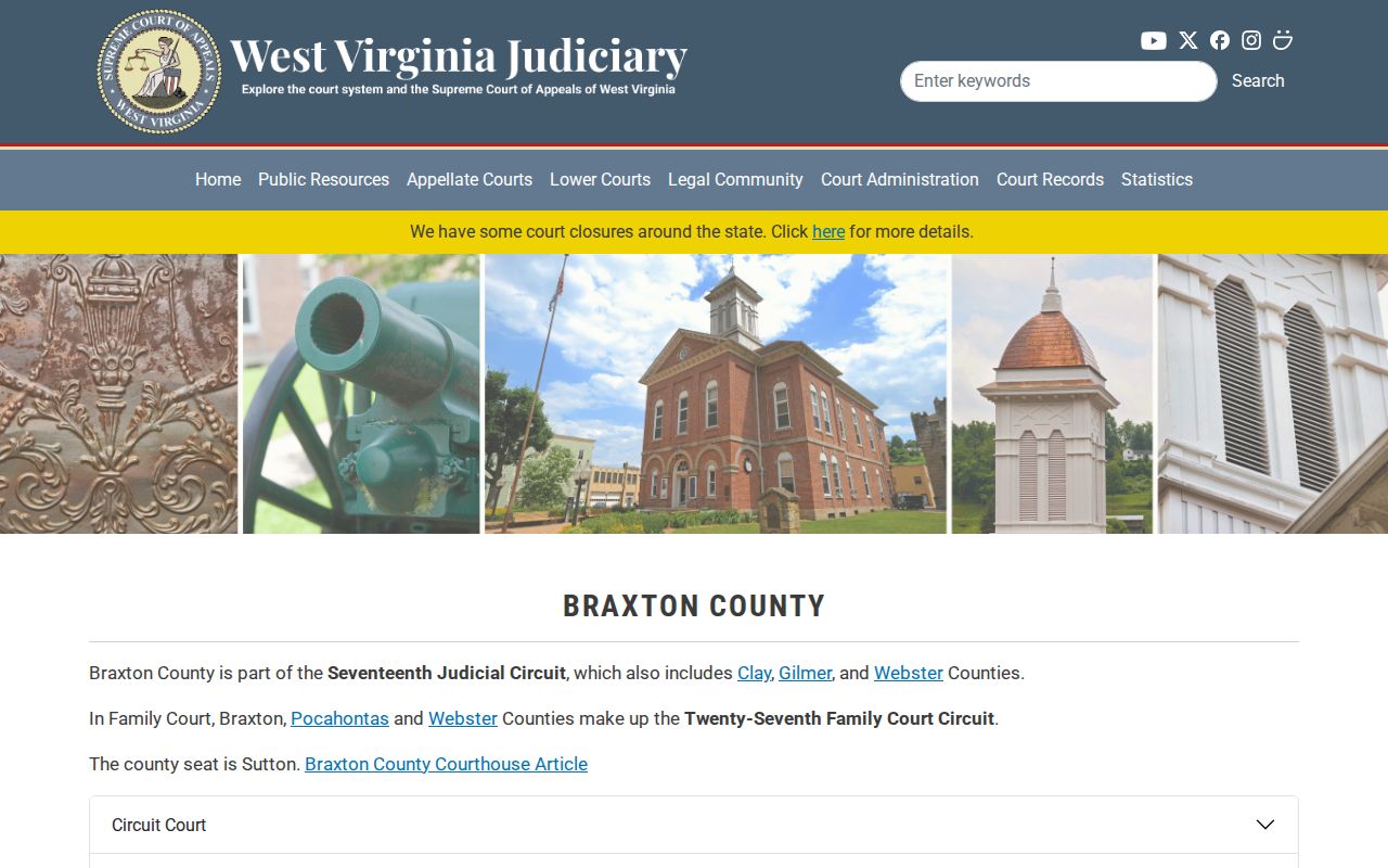 Official Braxton County Circuit and Magistrate Court contact listings