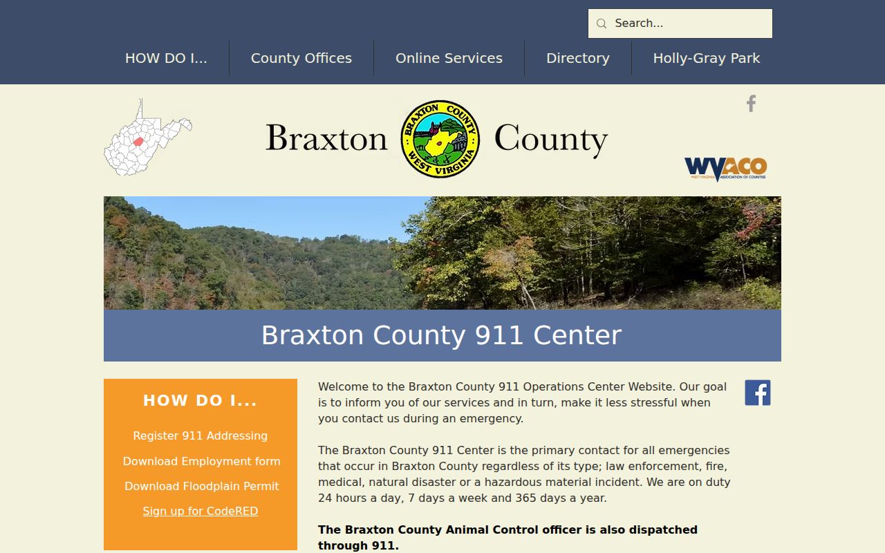 Braxton County 911 source for dispatch criminal record requests